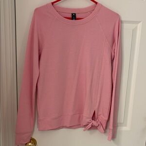 Yogalicious Pink Long Sleeve Sweater with Side Knot